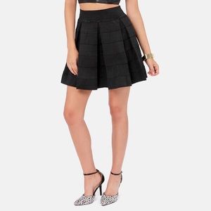 Bandage skater black skirt fit b flare